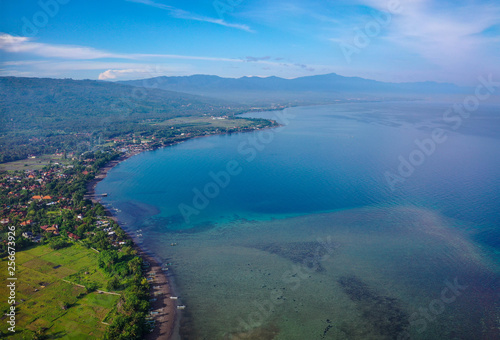 Aerial view of Lovina beach, Bali, Indonesia © Человек с Земли Серг
