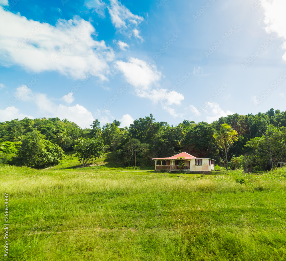Picturesque house in Guadeloupe countryside