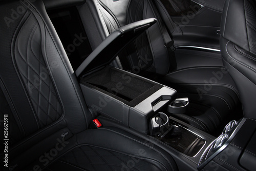 Car compartment in luxury car interior © camerarules