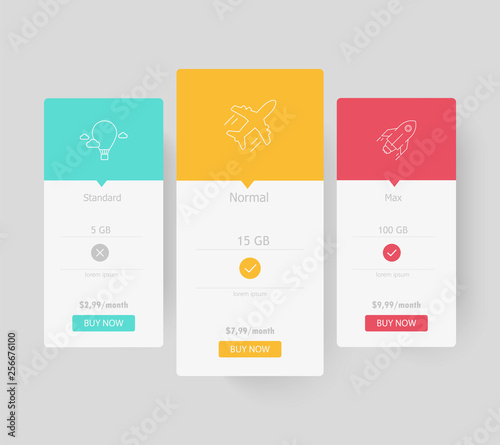 Beautiful template for price table