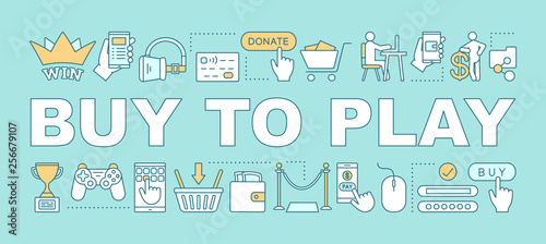 Pay for play word concepts banner