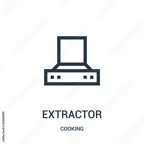 extractor icon vector from cooking collection. Thin line extractor outline icon vector illustration. Linear symbol.