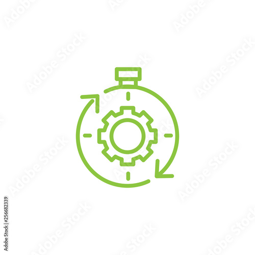 Time Management Icon with Deadline, Hurry, & Punctual Symbolism