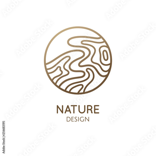 Simple logo pattern structure of water