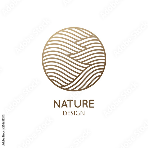 Simple logo pattern structure of water