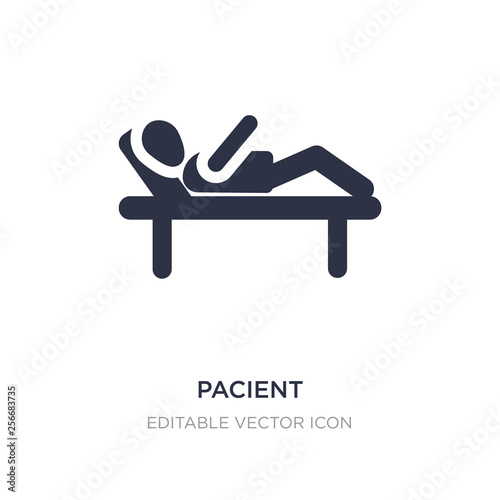 pacient icon on white background. Simple element illustration from People concept.