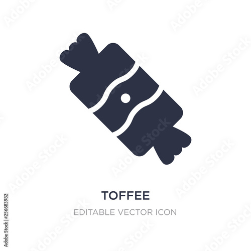 toffee icon on white background. Simple element illustration from Food concept.
