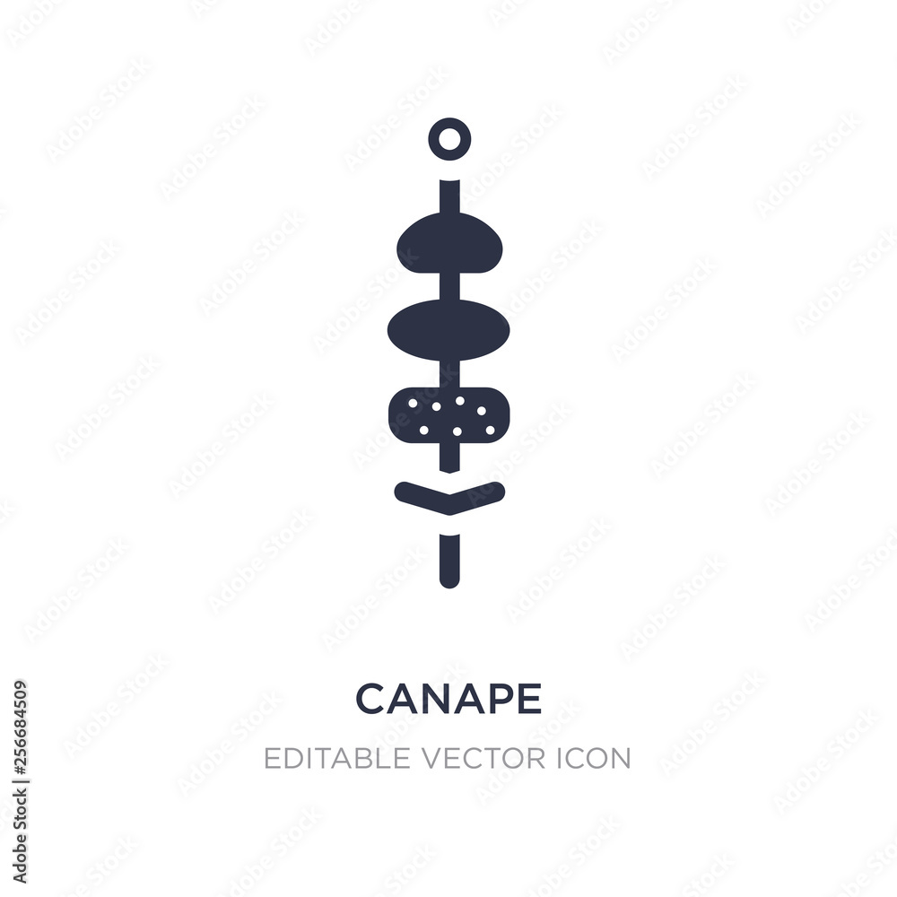 canape icon on white background. Simple element illustration from Food concept.