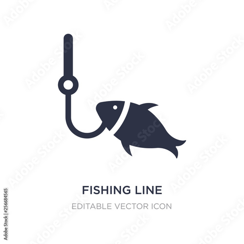 fishing line icon on white background. Simple element illustration from Food concept.