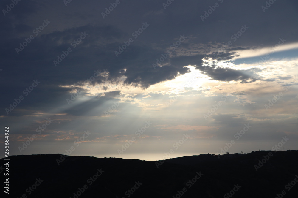 sunset in the mountains