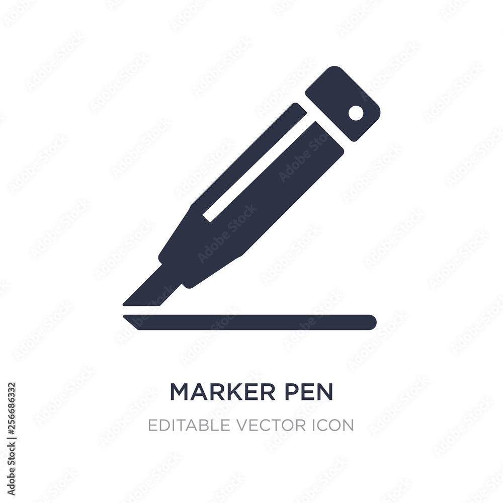 marker pen icon on white background. Simple element illustration from General concept. marker pen icon on white background. Simple element illustration from General concept.