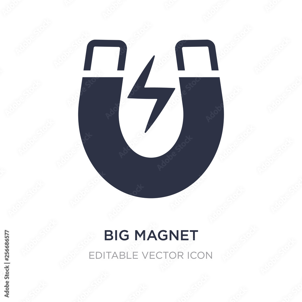 big magnet icon on white background. Simple element illustration from General concept. big magnet icon on white background. Simple element illustration from General concept.