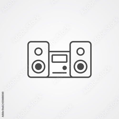 Sound system vector icon sign symbol