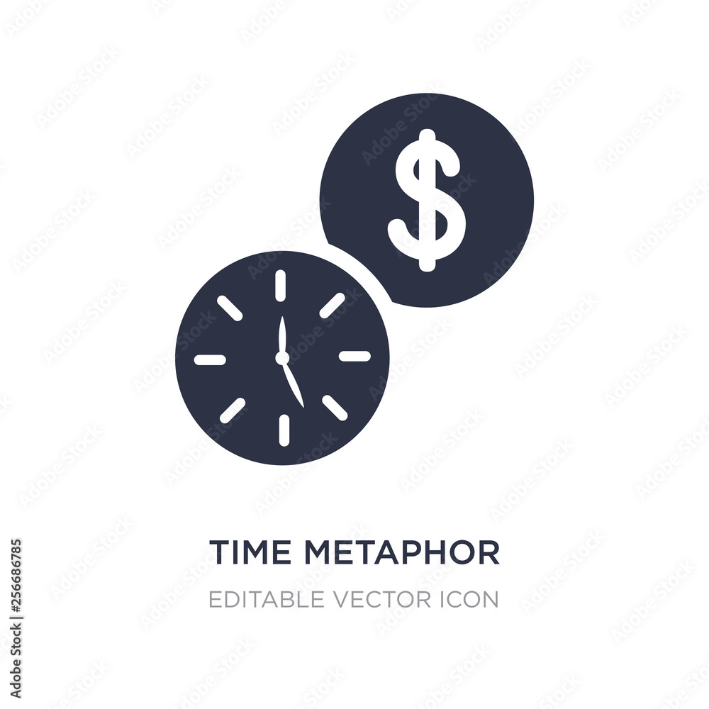 time metaphor icon on white background. Simple element illustration from General concept. time metaphor icon on white background. Simple element illustration from General concept.