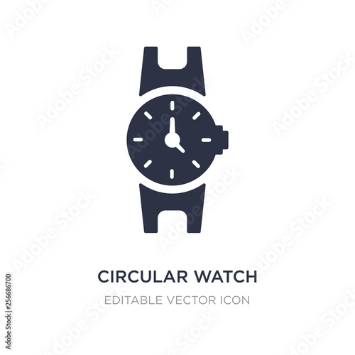 circular watch icon on white background. Simple element illustration from General concept.