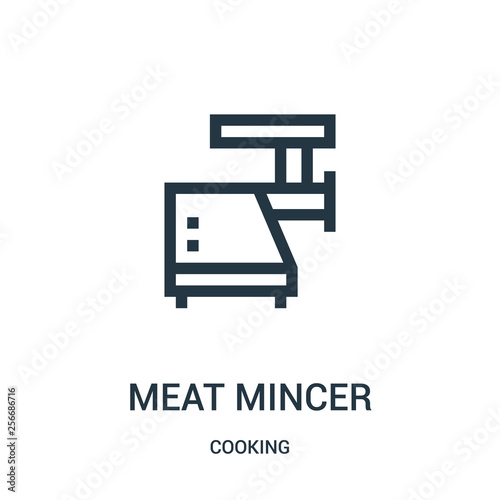 meat mincer icon vector from cooking collection. Thin line meat mincer outline icon vector illustration. Linear symbol.