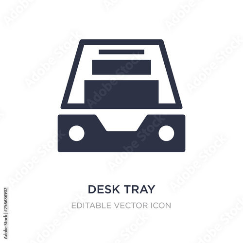 desk tray icon on white background. Simple element illustration from General concept.