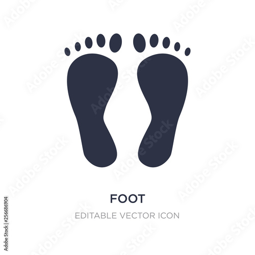 foot icon on white background. Simple element illustration from General concept.