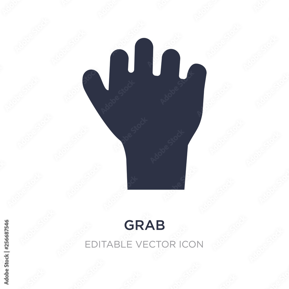 grab icon on white background. Simple element illustration from Guestures concept. grab icon on white background. Simple element illustration from Guestures concept.