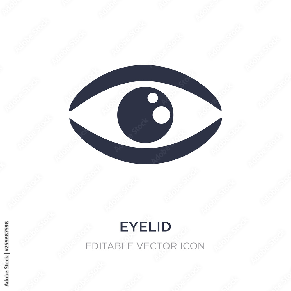 eyelid icon on white background. Simple element illustration from Guestures concept. eyelid icon on white background. Simple element illustration from Guestures concept.