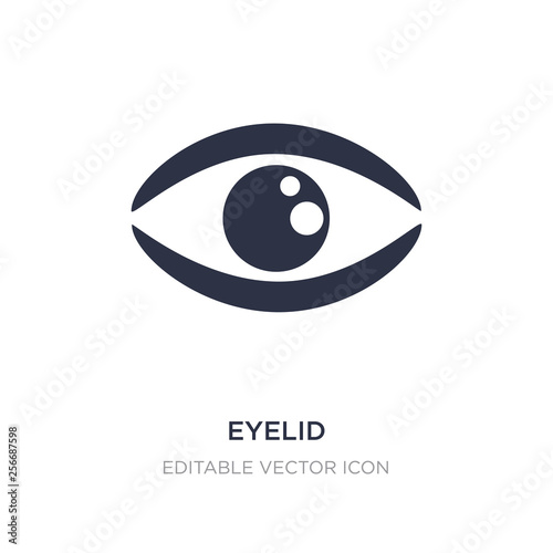 eyelid icon on white background. Simple element illustration from Guestures concept.