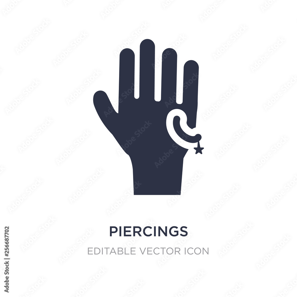 piercings icon on white background. Simple element illustration from Guestures concept. piercings icon on white background. Simple element illustration from Guestures concept.