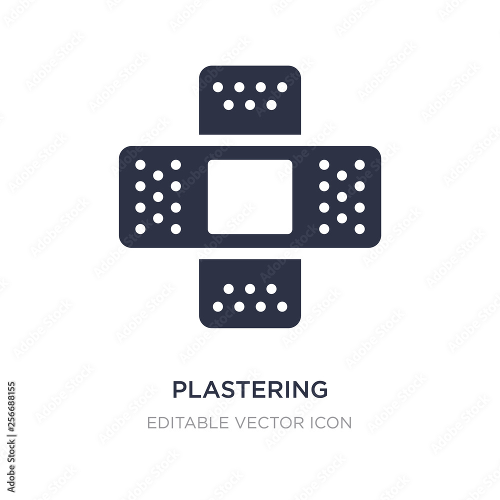plastering icon on white background. Simple element illustration from Medical concept. plastering icon on white background. Simple element illustration from Medical concept.