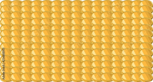 vector background of gold coins. many money