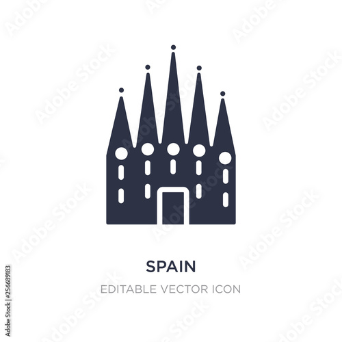 spain icon on white background. Simple element illustration from Monuments concept.