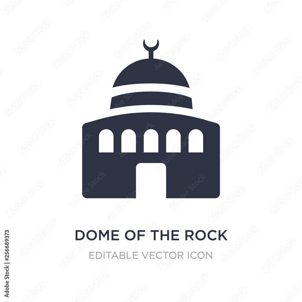 dome of the rock icon on white background. Simple element illustration from Monuments concept.