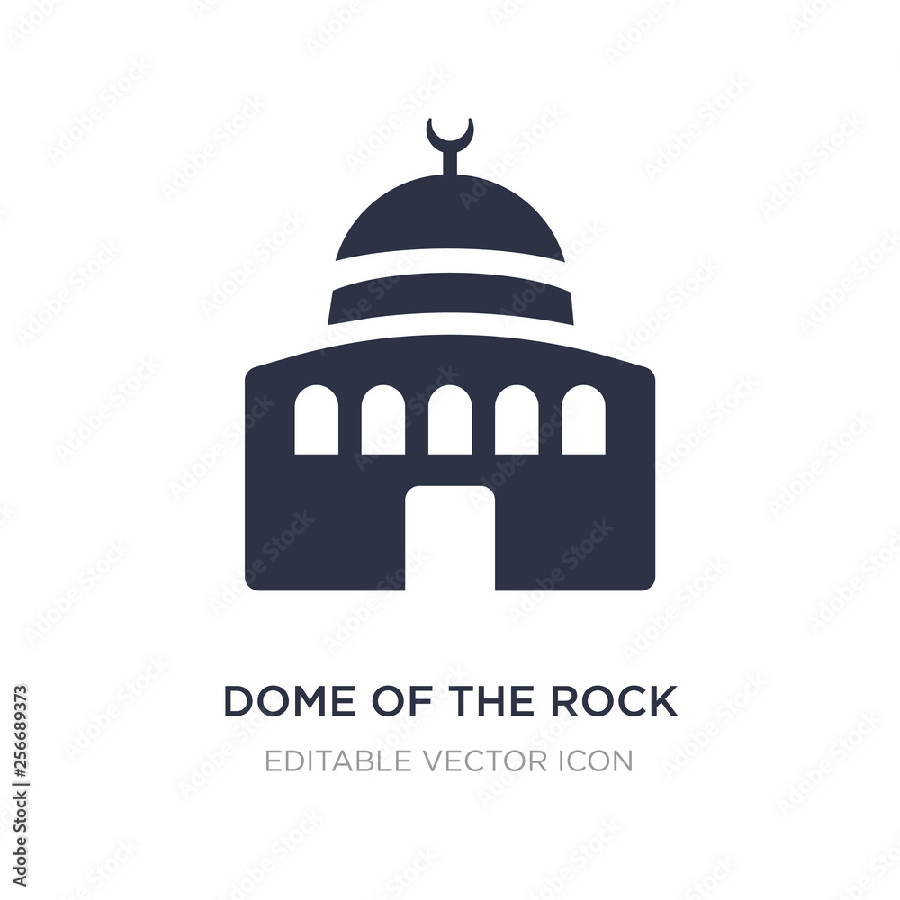 dome of the rock icon on white background. Simple element illustration from Monuments concept. dome of the rock icon on white background. Simple element illustration from Monuments concept.