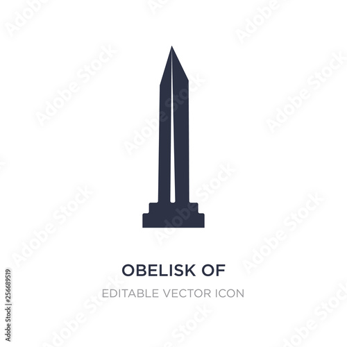 Fotografia obelisk of buenos aires icon on white background