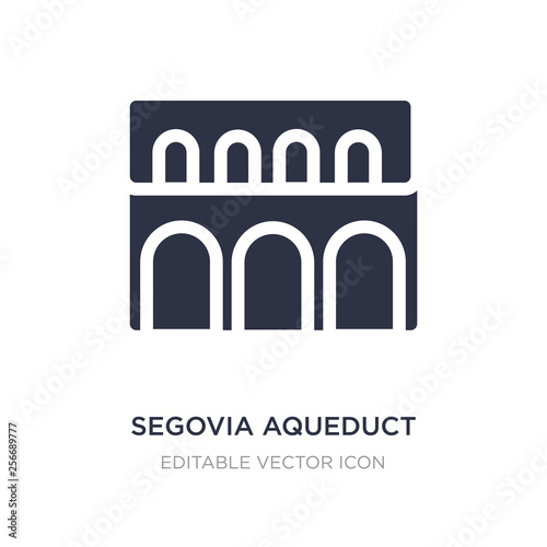 Canvas-taulu segovia aqueduct icon on white background