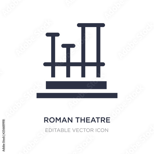 roman theatre of merida icon on white background. Simple element illustration from Monuments concept.