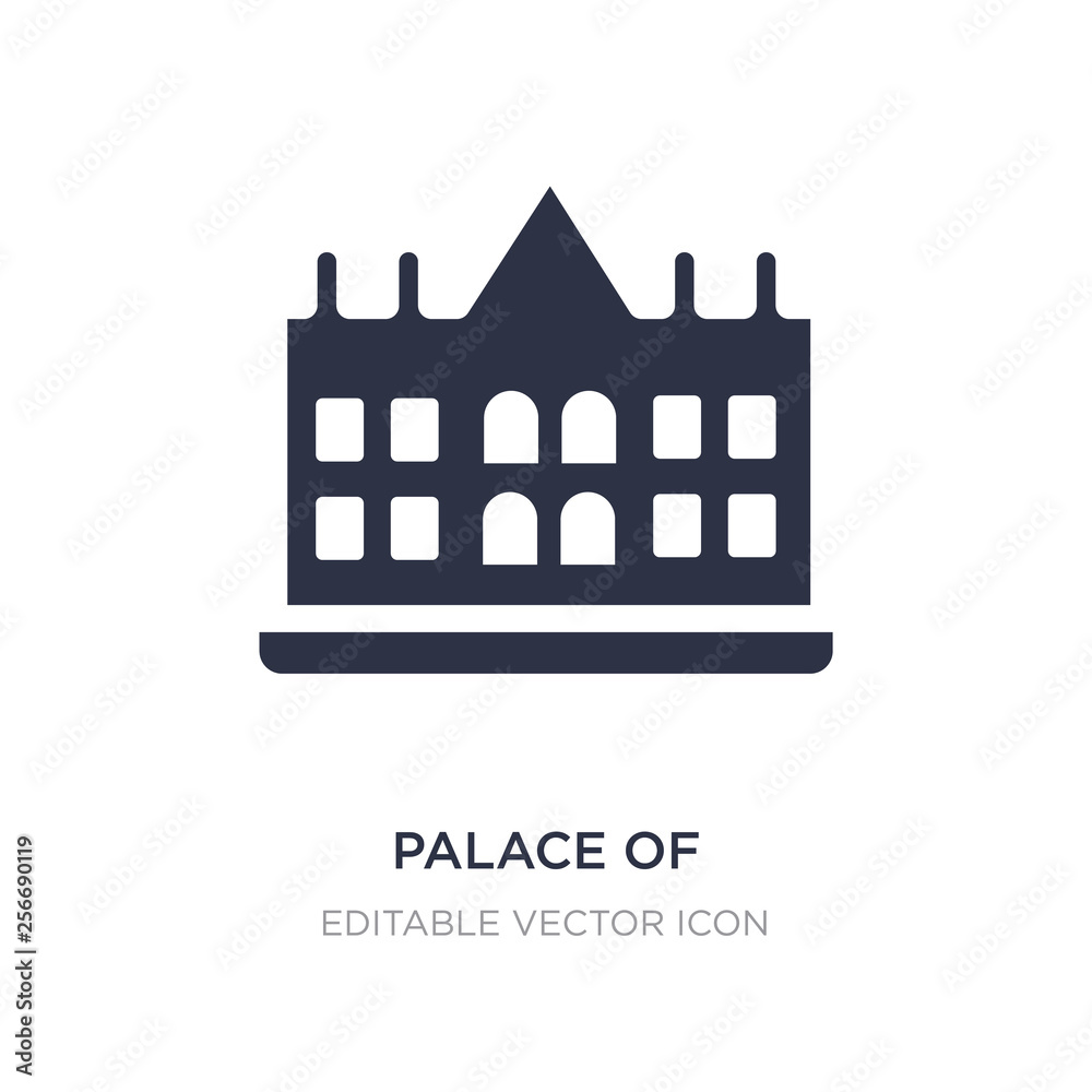 palace of versailles icon on white background. Simple element illustration from Monuments concept.