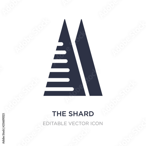 the shard icon on white background. Simple element illustration from Monuments concept.