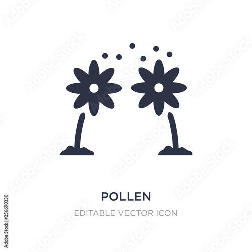 pollen icon on white background. Simple element illustration from Nature concept.