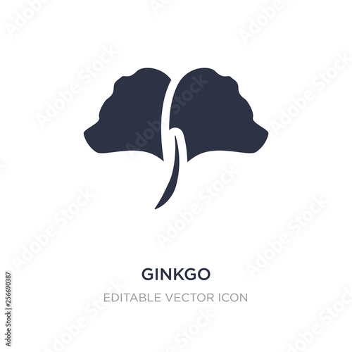 ginkgo icon on white background. Simple element illustration from Nature concept.