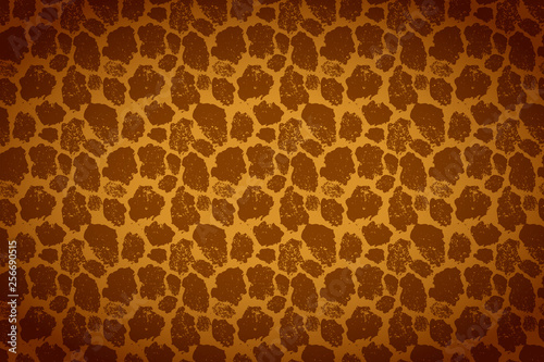 Yellow and brown giraffe skin  wide detailed background