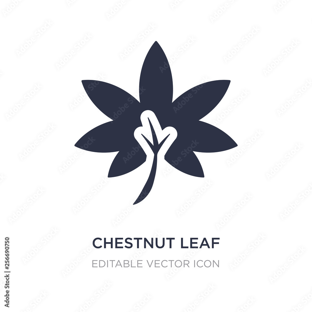 chestnut leaf icon on white background. Simple element illustration from Nature concept.