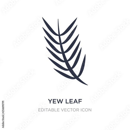 Obraz na płótnie yew leaf icon on white background