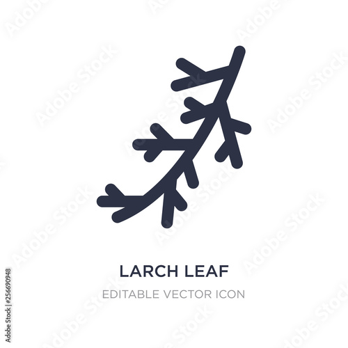 larch leaf icon on white background. Simple element illustration from Nature concept.