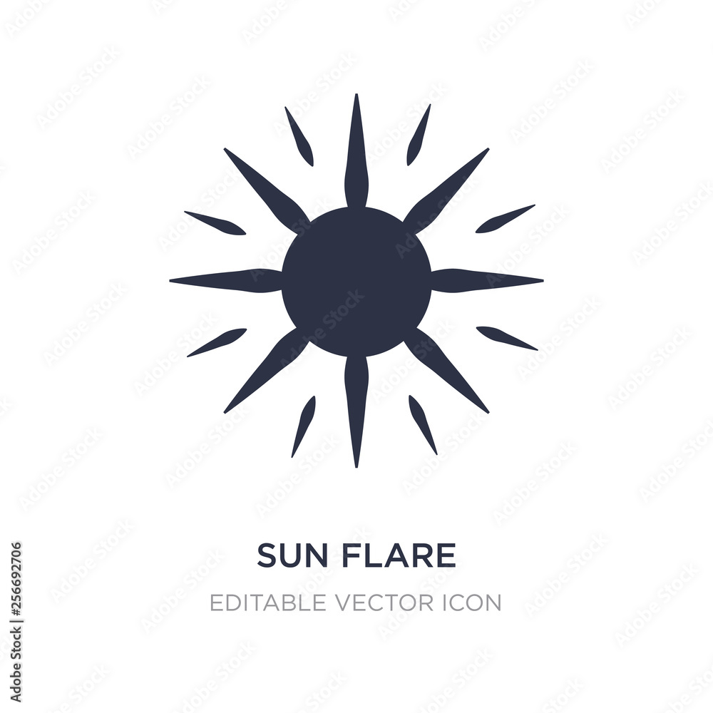 sun flare icon on white background. Simple element illustration from Nature concept.