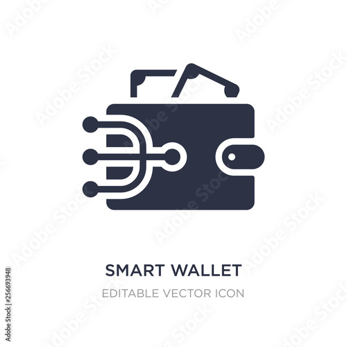 smart wallet icon on white background. Simple element illustration from Other concept.