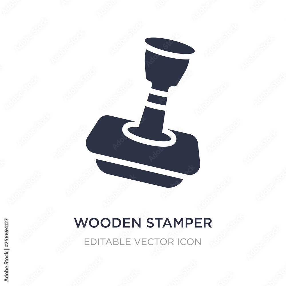 wooden stamper icon on white background. Simple element illustration from Other concept. wooden stamper icon on white background. Simple element illustration from Other concept.
