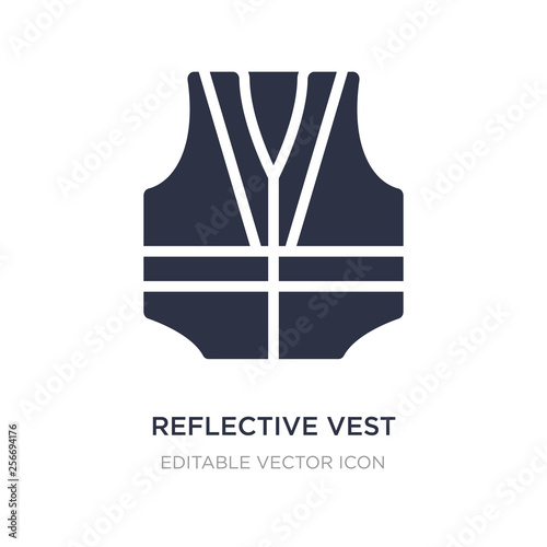 reflective vest icon on white background. Simple element illustration from Security concept.