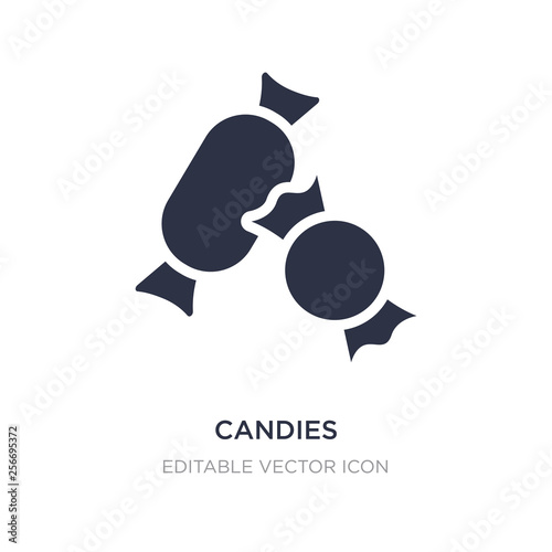 candies icon on white background. Simple element illustration from Tools and utensils concept.