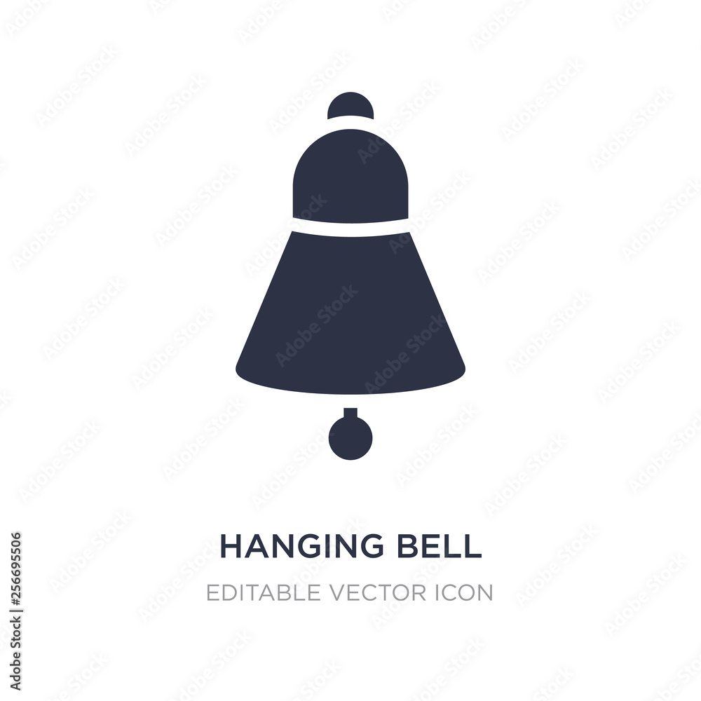 hanging bell icon on white background. Simple element illustration from Tools and utensils concept. hanging bell icon on white background. Simple element illustration from Tools and utensils concept.
