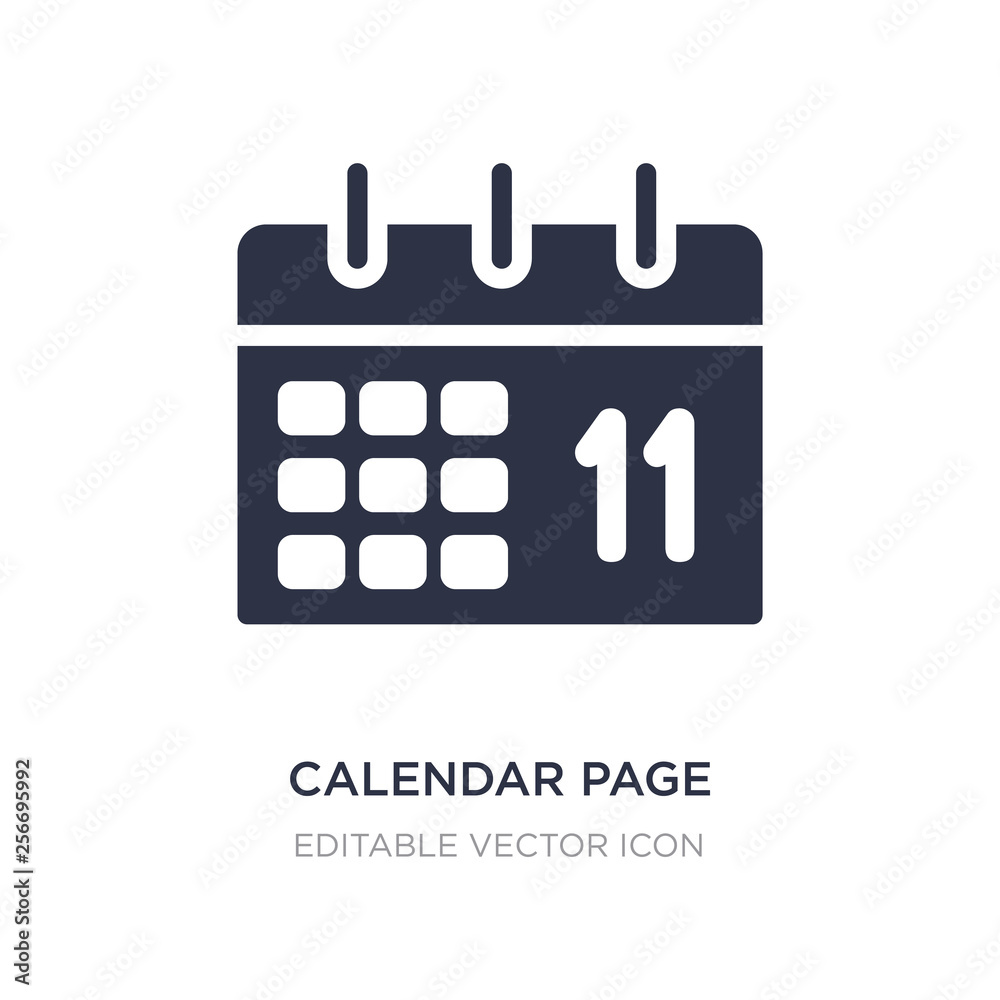 calendar page icon on white background. Simple element illustration from Tools and utensils concept. calendar page icon on white background. Simple element illustration from Tools and utensils concept.