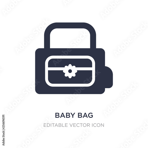 baby bag icon on white background. Simple element illustration from Travel concept.